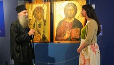 Srbský patriarcha Porfirije opět navštívil výstavu Svatý Sáva