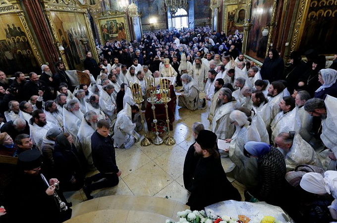В Троице-Сергиевой лавре предали земле старца Наума (Байбородина)