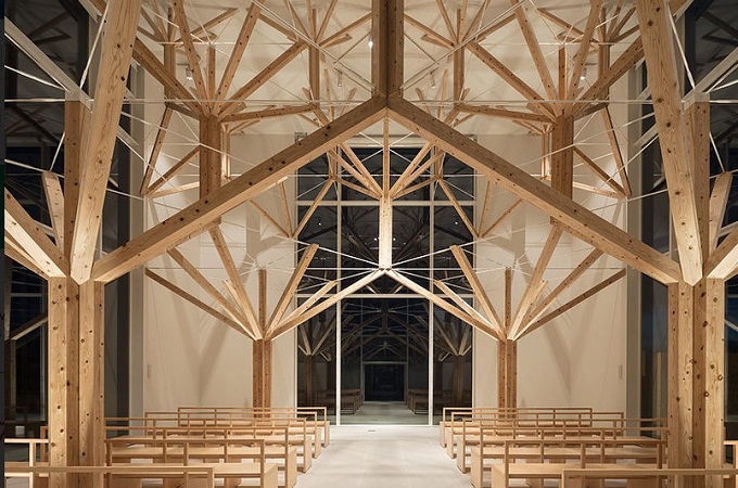 В Японии построили храм с фрактальным лесом внутри