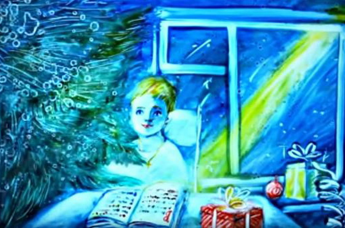 Ксения Симонова сняла Рождественскую песочную анимацию (ВИДЕО)