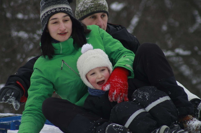 Православная молодежь устроила на Хортице покатушки на санях