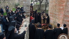 В Хиландаре состоялось погребение афонского старца Кирилла (ФОТО)