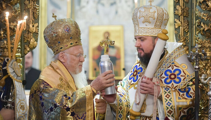 Патриарх Варфоломей и Епифаний Думенко. Фото: cyplive.com