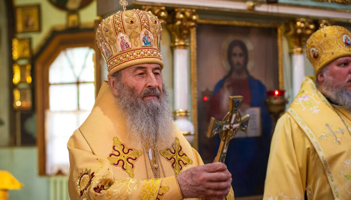 Блаженніший Митрополит Онуфрій на Божественній літургії у київському Вознесенському храмі. Фото: news.church.ua