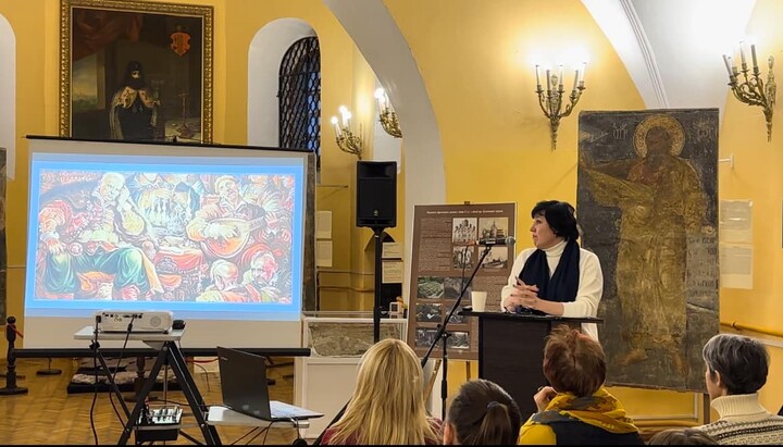 Lecture on "Cossack Christmas" at the Kyiv-Pechersk Lavra. Photo: the reserve's Facebook page