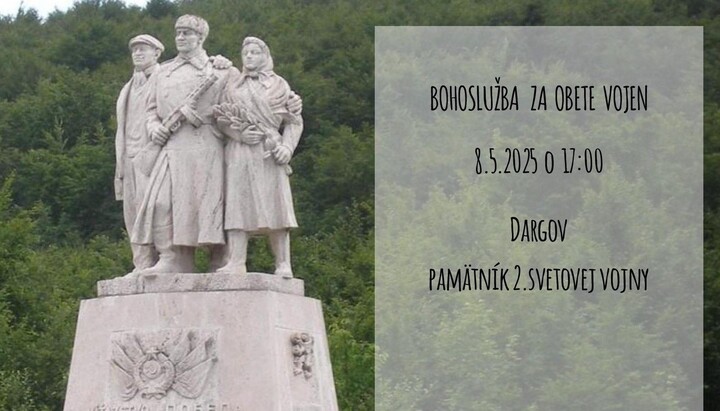 Modlitba za obete vojen: bohoslužba v Dargove 8.mája