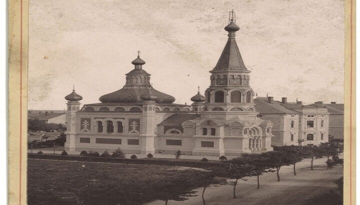 Historický snímek-Pravoslavný chrám sv. Olgy Františkovy Lázně Zdroj:ww.cesonline.cz