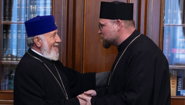 katolikos všech Arménů Garegin II. a arcibiskup Juraj Zdroj:FB stránka Michalovsko-košické eparchie