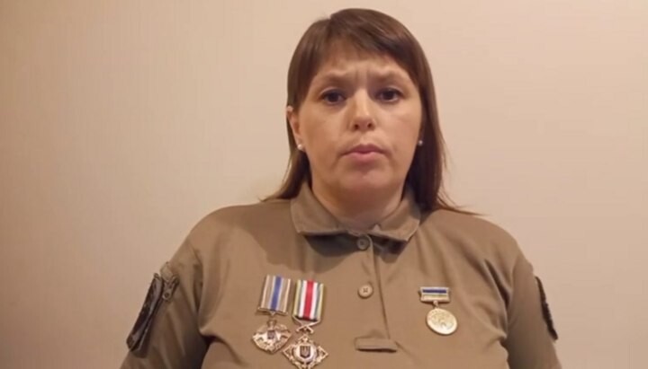 Válečná veteránka a dobrovolnice Larysa Broděcká (Zburliuk). Zdroj: Snímek obrazovky z videa t.me/My_za_MO