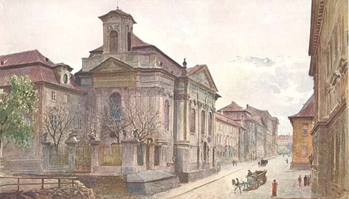 Historická malba chrámu. Zdroj: katedrala.info