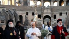 Patriarcha Theodor II. a papež Lev XIV. společně v Římě