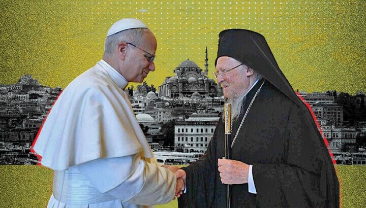 Papež Lev se stal dalším papežem, který navštívil bohoslužbu ve Fanaru. Foto: SPN