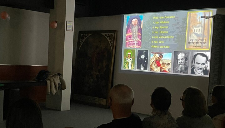 Foto z přednášky. Zdroj: FB Pravoslávna cirkevná obec v Košiciach