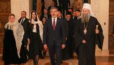 Srbský patriarcha přijal prezidenta Gruzie v chrámu sv. Sávy
