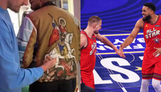 Basketbalová hvězda s ikonou sv. Jiří