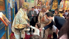 Patriarcha Theophilos III. sloužil v Ramle na svátek žen myronosic