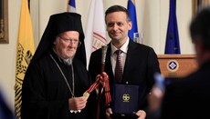 Patriarcha Bartoloměj oceněn v Athénách za péči o stvoření