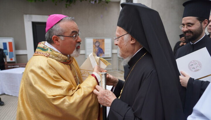 Patriarcha Bartoloměj se zúčastnil mše ke výročí zvolení papeže Lva