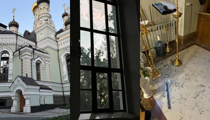 V Kyjevě byl při ostřelování poškozen chrám svatého Sergije Radonežského