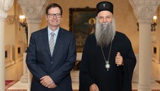 Srbský patriarcha Porfirij přijal australského velvyslance