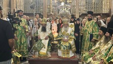 Jeruzalémský a bulharský patriarcha sloužili společně v chrámu Božího hrobu