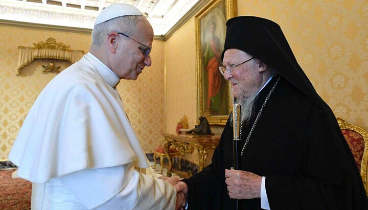 Patriarcha Bartoloměj se ve Vatikánu setkal s papežem Lvem XIV.