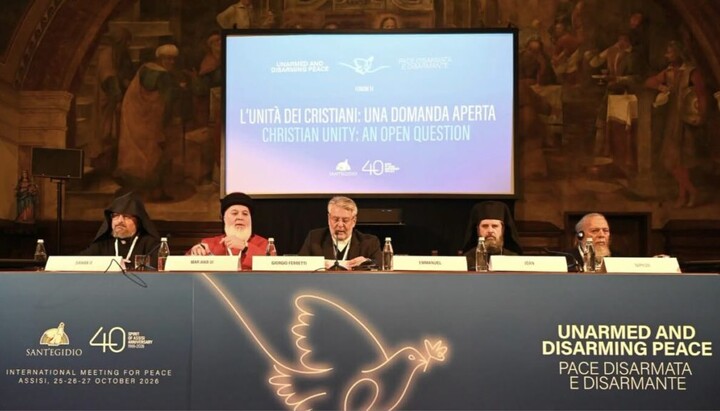 Arcibiskup albánský Jan na fóru v Assisi. Foto: Orthodoxia News Agency