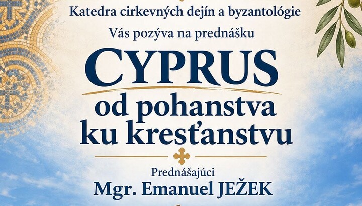 Pozvánka na prednášku venovanú prechodu Cypru od pohanstva ku kresťanstvu. Foto: unipo.sk