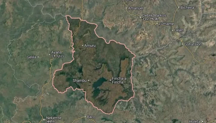Mapa regionu Horo Guduru. Foto: Google Maps.