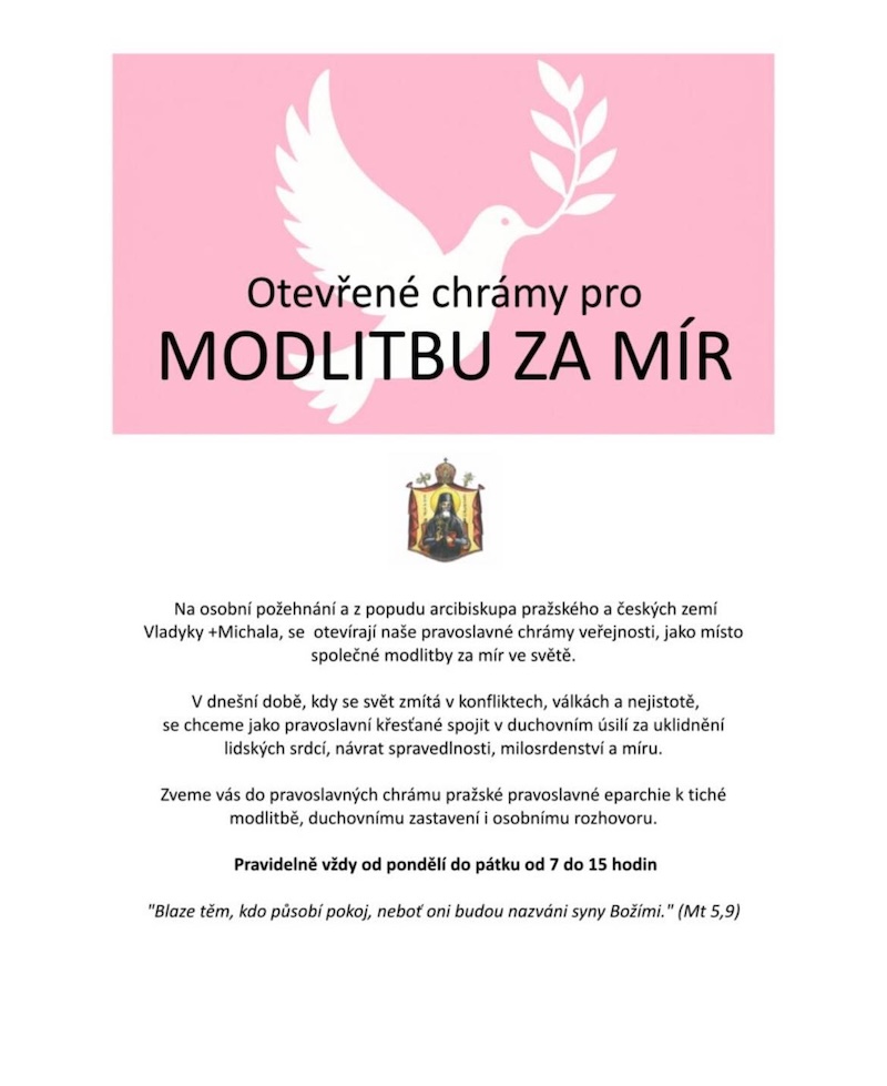 Pražská eparchie otevírá chrámy k modlitbě za mír – přidejte se i vy! фото 1